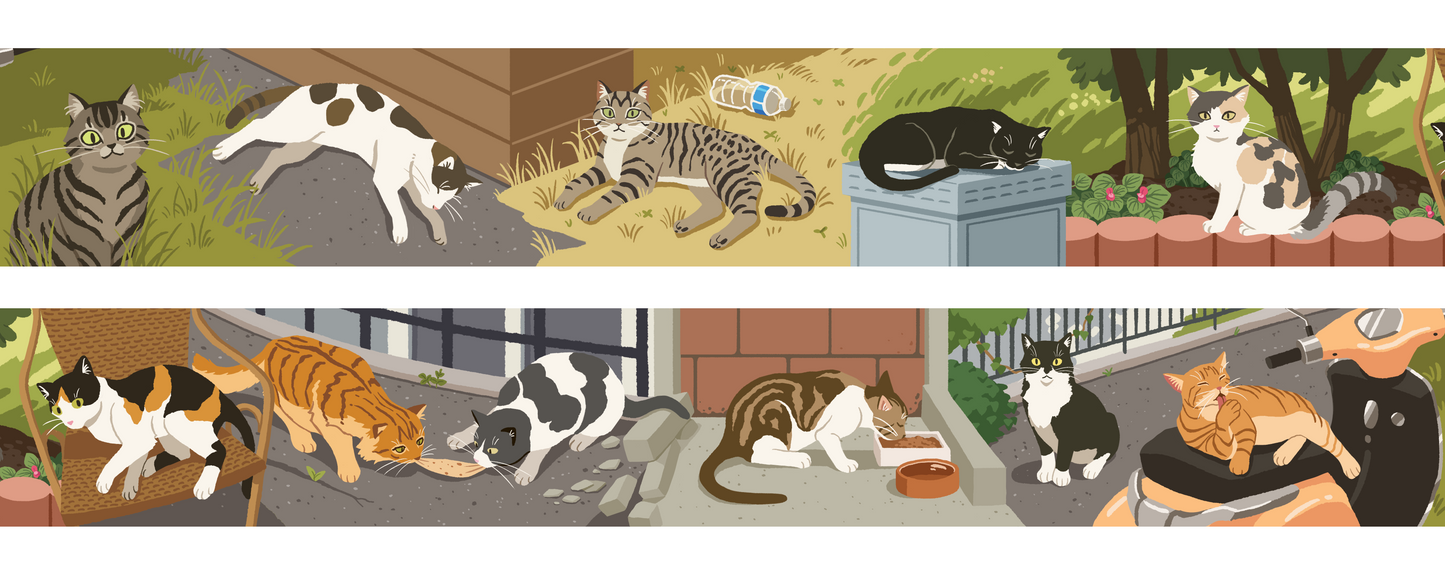 Street Cats Washi Tape