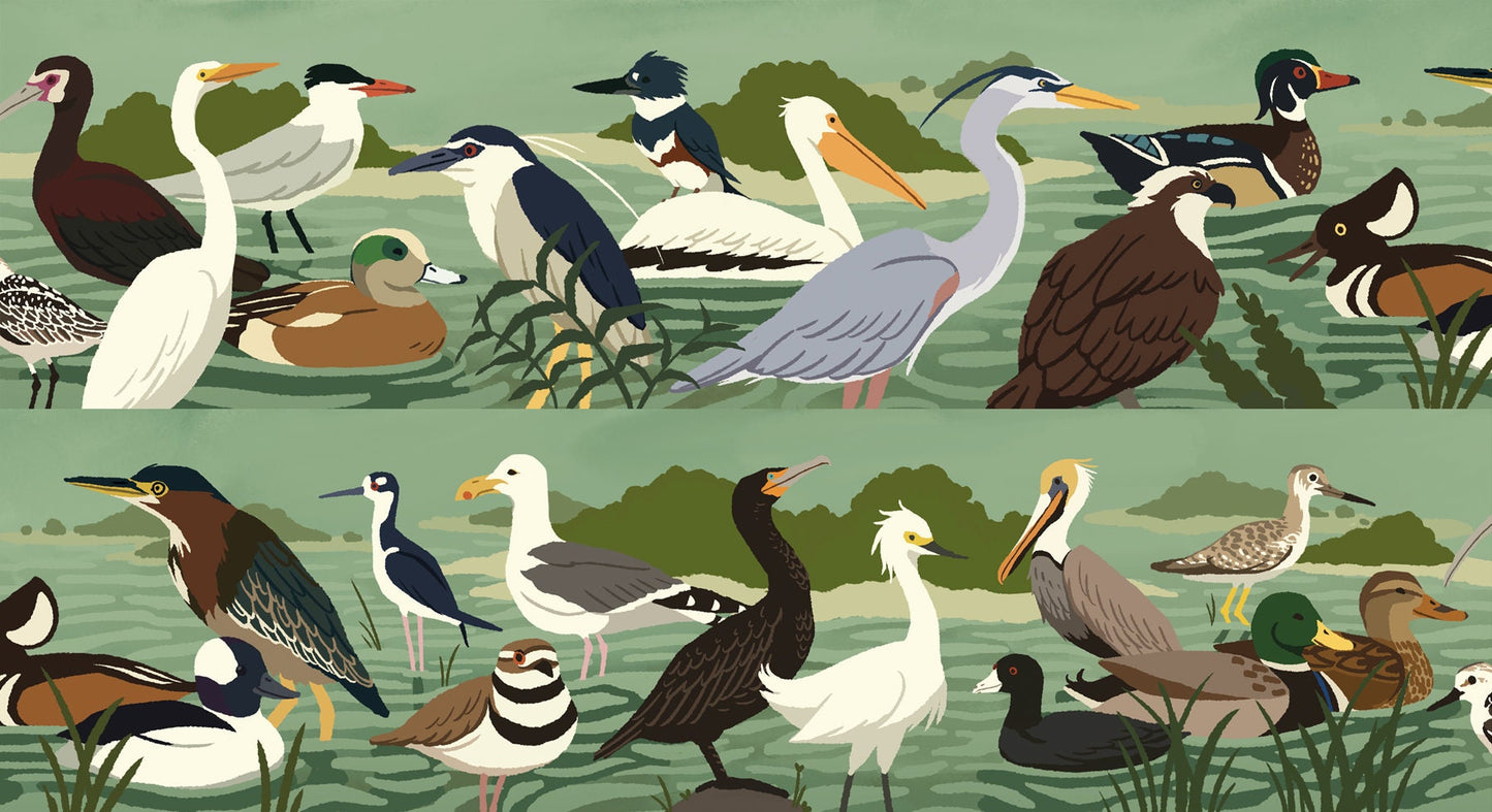 River Birds Washi Tape